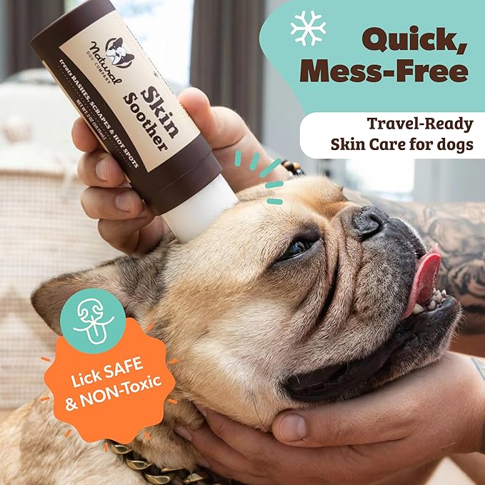 Natural Dog Company Skin Soother Bundle, Includes 2oz Tin + 0.15oz Stick, All Natural Healing Balm for Dogs, Relieves Dry, Itchy Skin, Treats Skin Irritations, Wounds, Hot Spots, Dermatitis