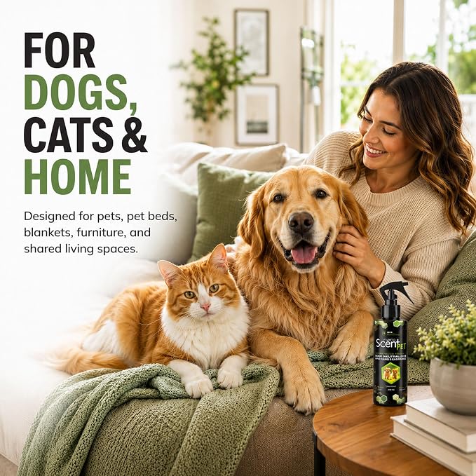 Pet Freshening & Odor Neutralizing Spray for Dogs, Cats, Fabrics, Pet Beds & Furniture, Fresh Between Baths, Touch-Activated Freshness, 98% Natural, Alcohol-Free Formula - Floral Daze (50mL) | Long-lasting Floral Daze freshness with nanoSCENT Technolog...