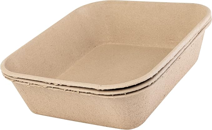 Kitty Sift Disposable Cat Litter Box Jumbo, 6 Count, Durable and Portable for Travel and Home, Eco-Friendly Disposable Litter Box Controls Odor