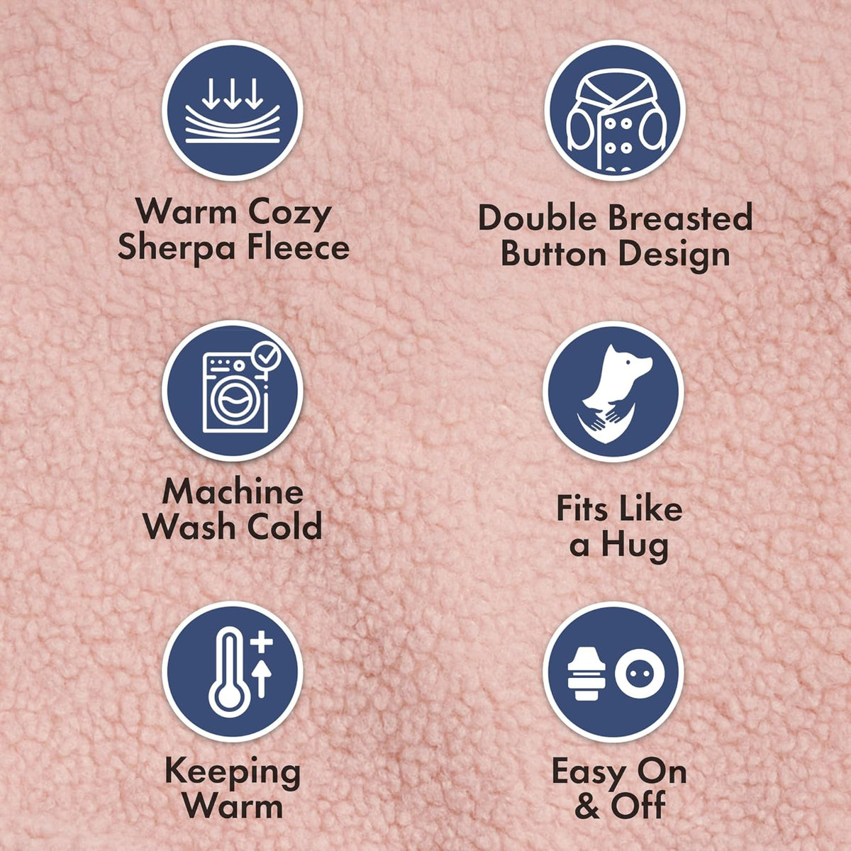 Spark Paws Teddy Dog Sweater, Sherpa Jacket Vest with Warm Fleece Lining, Winter Coat Suitable for Small Medium Large XL XXL Breeds - Pink - 2XL