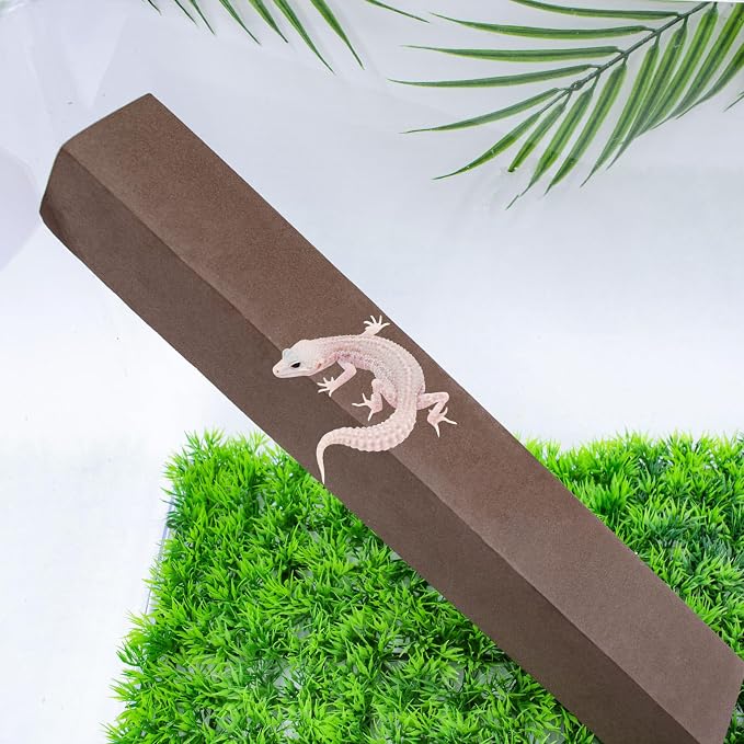 2-Pack Adjustable Reptile Climbing Branches – Brown Compressed Foam Strips for Tree Frogs, Geckos & Small Arboreal Pets | Naturalistic Habitat Decor