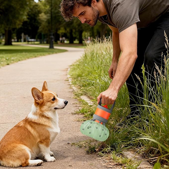 Pooper Scooper for Large Dogs Heavy Duty Portable Pet Supplies | Small Dog Yard Pooper Scooper Tool for Doggy Kitten Litter Gravel Cleaning Outdoor Garden Grass Lawn Travel Camping