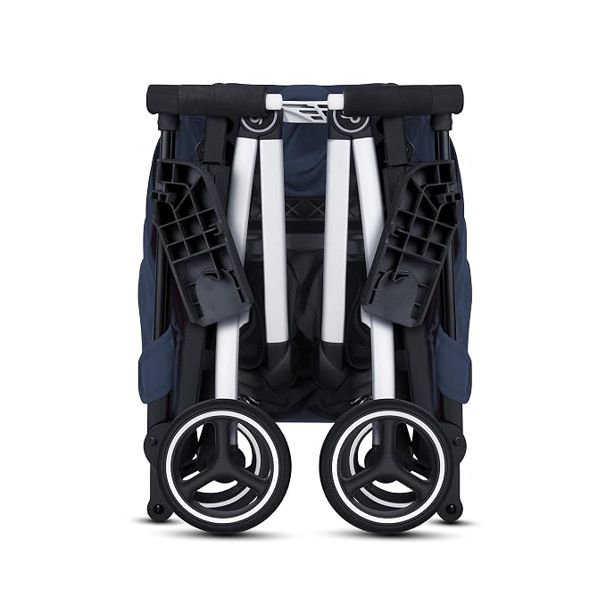 gb Pockit+ All City, Ultra Compact Lightweight Travel Stroller with Front Wheel Suspension, Full Canopy, and Reclining Seat in Night Blue