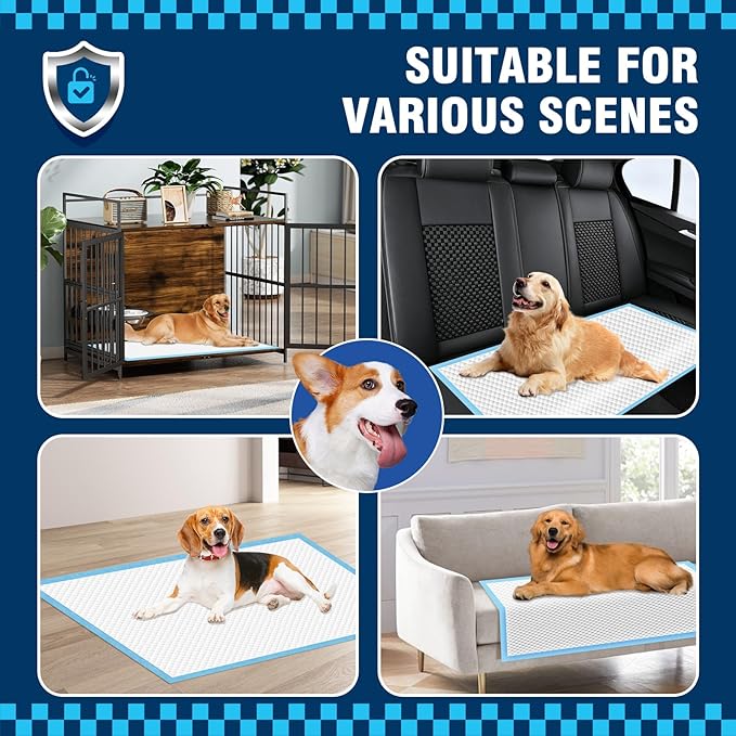 Dog Pads 100 Pack 30"x36", Dog Pads Extra Large for Pets, Disposable Large Pee Pads for Doggy & Puppy Training Pads, Piddle Pads for Indoor, Outdoor Use