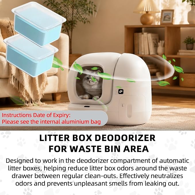 N60 Odor Eliminator Refills Compatible with PET-KIT Purobot Ultra & Purobot Max Pro Cat Litter Deodorizer for Self Cleaning Litter Box, N60 Deodorizer Refill Pet Odor Remover, 6 Pack