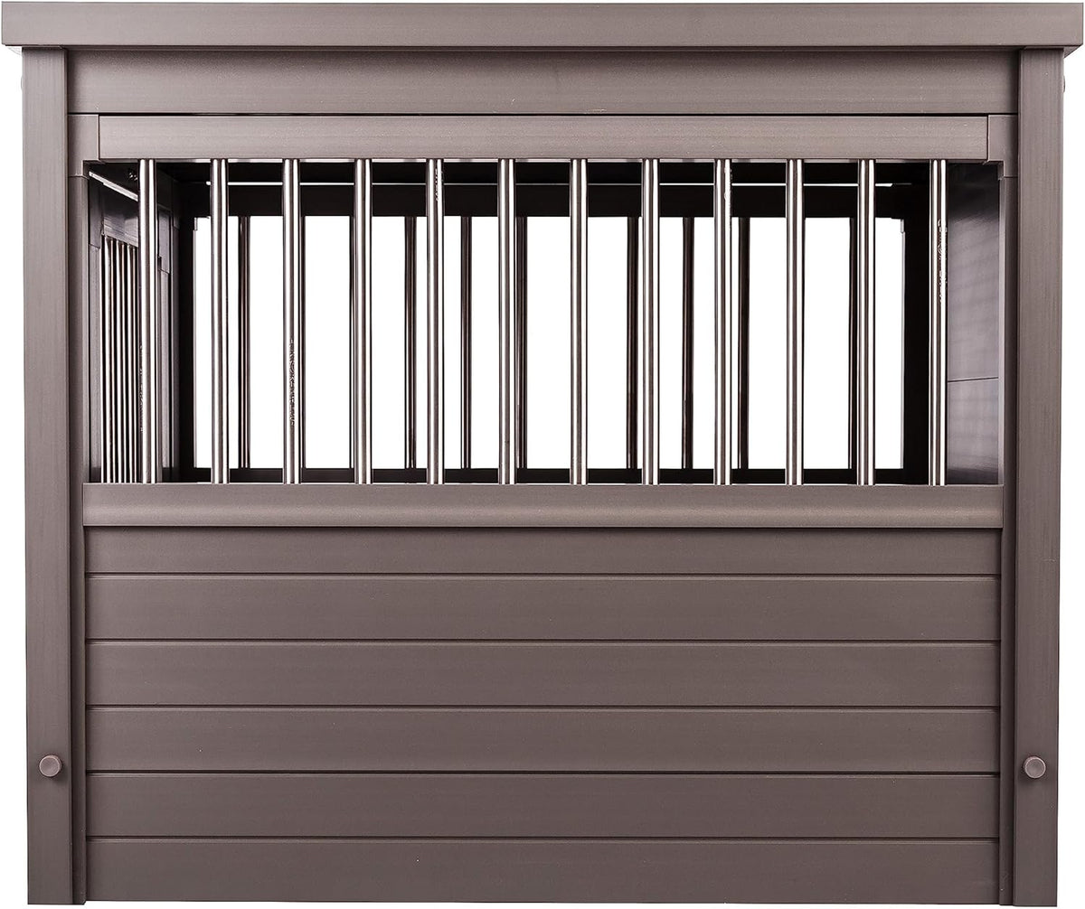 New Age Pet ecoFLEX Pet Crate/End Table, Small, Grey, Model:EHHC405S