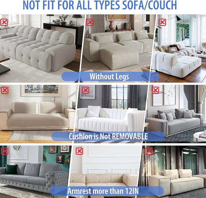Cat Scratch Couch Protector with Natural Sisal for Protecting Couch Sofa Chair Furniture 23.6" L*19.7" W(Smoke Gray, Right Hand)