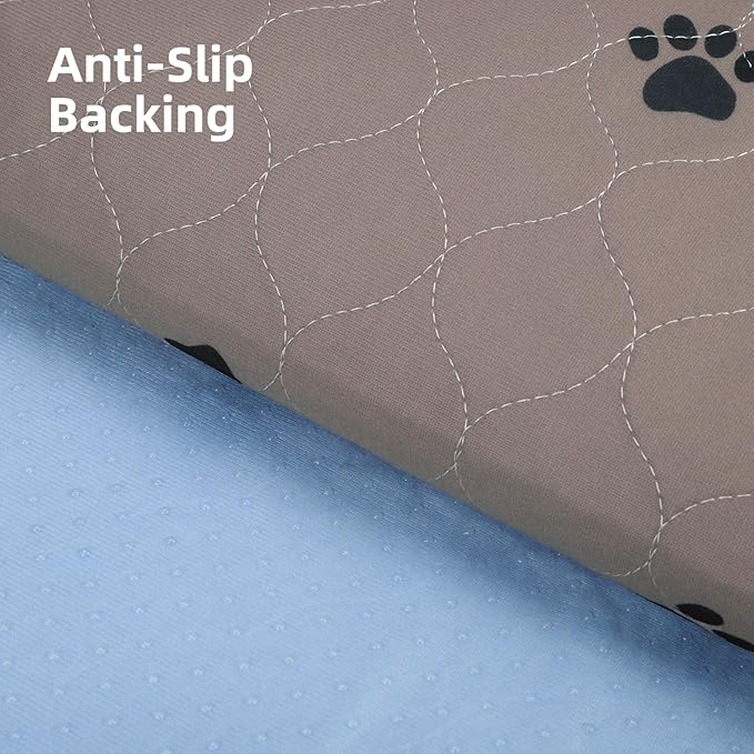 PUPTECK Washable Pee Pads for Dogs - 2 Pack 36" x 41" Waterproof Reusable Puppy Potty Training Pads Whelping Mat- Fast Absorption Non-Slip Pet Food Feeding Mat - Pad for Small Animals