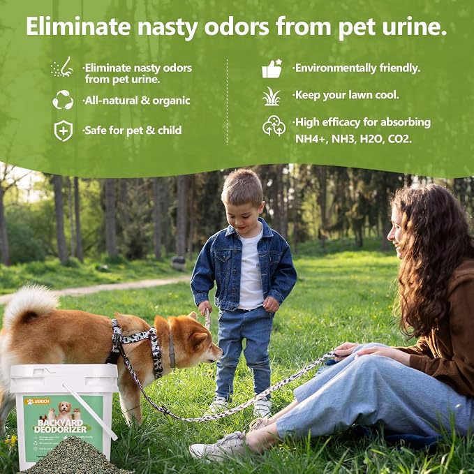 Backyard Deodorizer,10 lbs Yard Odor Eliminator,Eliminates Stool and Urine Odor on Potty Patches,Artificial Turf,Grass,Lawns,Patios,Concrete&Playgrounds-Cat Litter Box Odor Eliminator & Freshener
