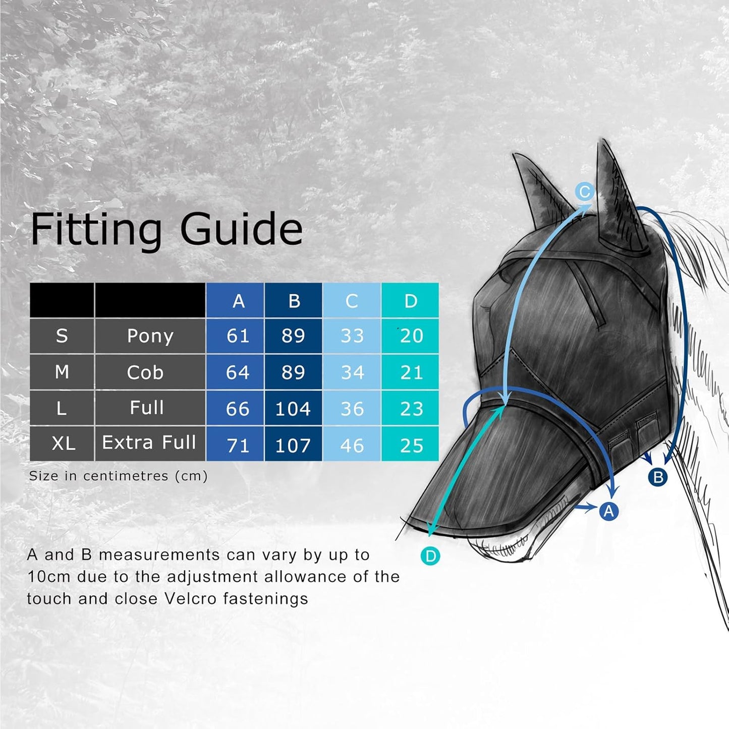 Harrison Howard CareMaster Horse Fly Mask Half Face with Ears Silver/Purple Retro Medium Cob