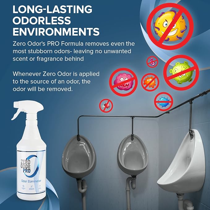 Zero Odor Pro - Commercial Strength Eliminator Odor Neutralizer, Room Deodorizer Odor Eliminator Musty Smell - Strongest Odor Eliminator Trigger Spray, (32-ounce) (Pack of 2)