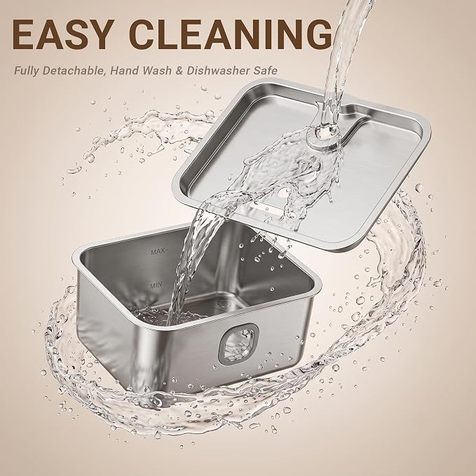 18L/4.76Gal Large Dog Water Fountain, Non-Slip Mat & 4 Filters | 304 Stainless Steel Pet Water Fountain, Quiet Run, Wide Deep Drinking Tray, LED & Water Window, Easy to Clean for Large Dogs