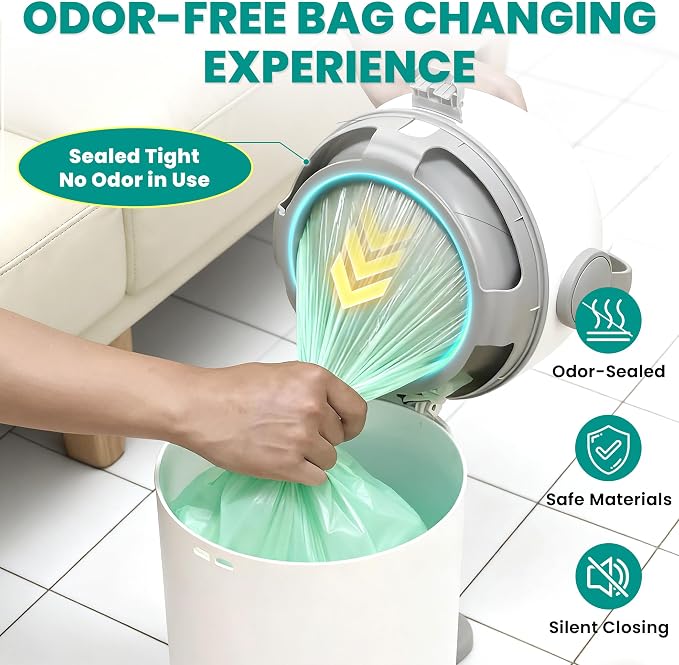 Indoor/Outdoor Pet Waste Station – Advanced Odor-Seal Dog Poop Trash Can with Locking Lid, Portable Handle & Works with ANY Bag – No Expensive Refills Ever!