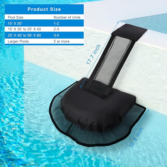 2-Pack Pool Animal Saving Escape Ramp, Pool Frog Saver (Black) | Frog Saver for Swimming Pool, Pool & Spa Accessories & Tools, Saving All Small Animals Entering The Pool