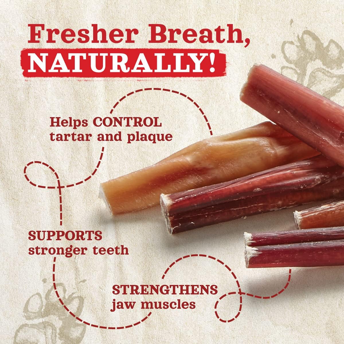 Natural Farm Odor-Free Bully Sticks (6 Inch, 25 count),1.3 lb. Bag, Fully Digestible 100% Beef Pizzle Chews,Grass-Fed, Non-GMO,Grain-Free, Natural Long-Lasting Chews for Small & Large Dogs. Pack of 25
