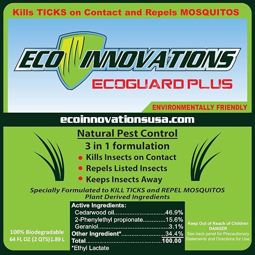 Mosquito & Tick Yard Spray, Natural Essential Oils, 8oz