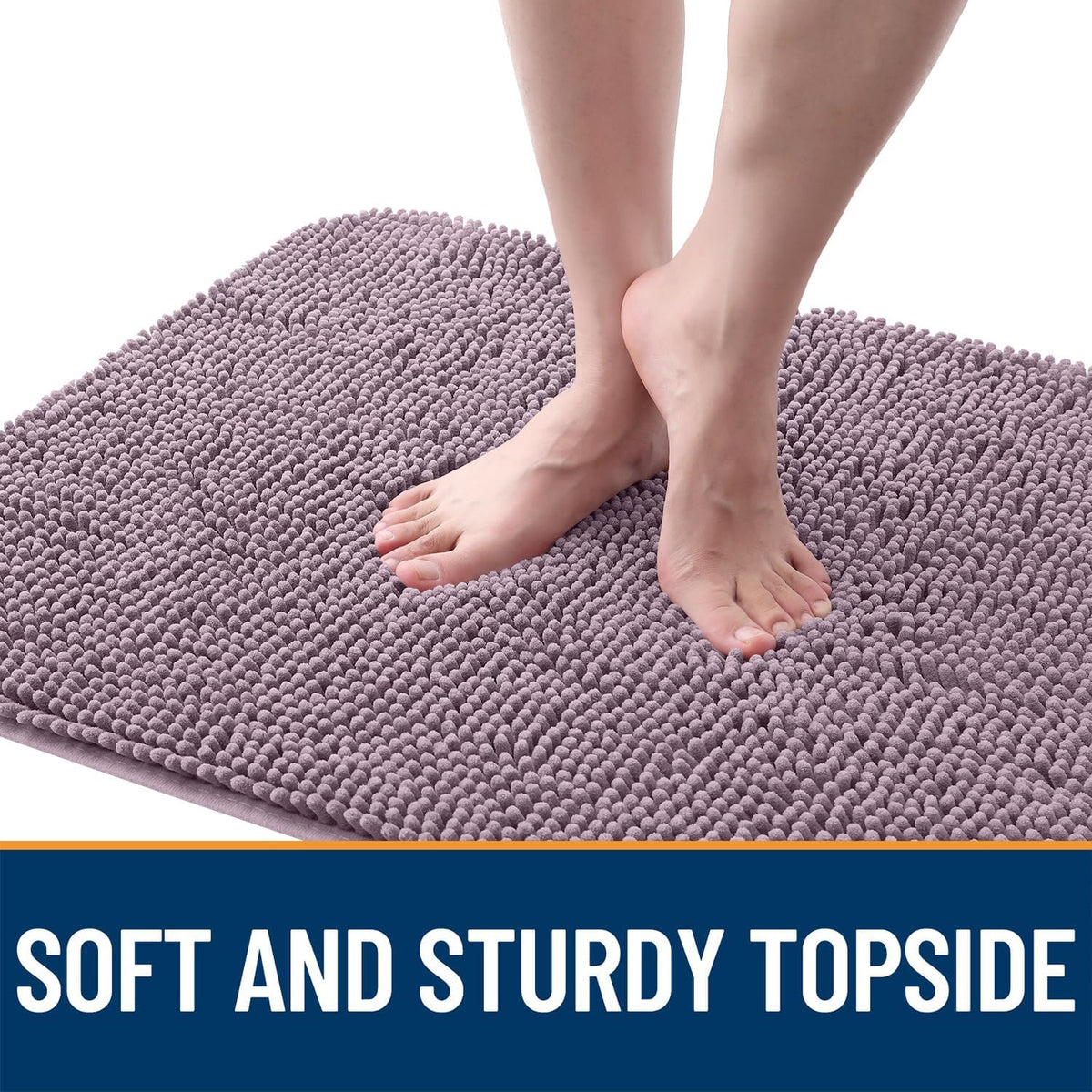 OLANLY Dog Door Mat for Muddy Paws 47x20, Absorbs Moisture and Dirt, Absorbent Non-Slip Washable Doormat, Quick Dry Chenille Mud Mat for Dogs, Entry Indoor Entryway Carpet for Inside Floor, Deep Plum