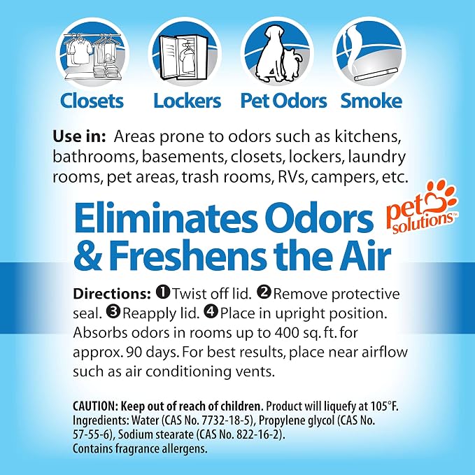 OdoBan Solid Odor Absorber Eliminator for Home and Small Spaces, Fresh Linen Scent, 14 Ounces Each, 12-Pack