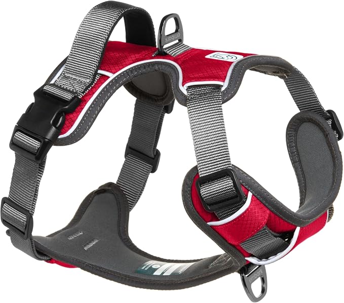 Embark No Pull Dog Harness, Reflective Adjustable Training Vest, No Choke | Adjustable straps fit all dog breeds with sturdy hooks; 360° reflective trim, soft padded Harness Design for All Dogs