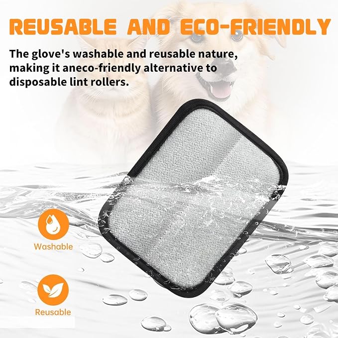 2PCS Pet Hair Removal Gloves Brush, Magic Brush,Upgraded Thickened Electrostatic Reusable Cat Dog Hair Remover Grooming Gloves,Double Sided Washable Static Animal Fur Removal Tool for Couch,Clothes