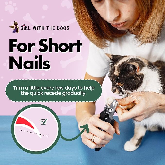 Pet Nail Clippers by Girl With The Dogs, Nail Clippers for Grooming and Claw Care for Cats/Dogs (Small)