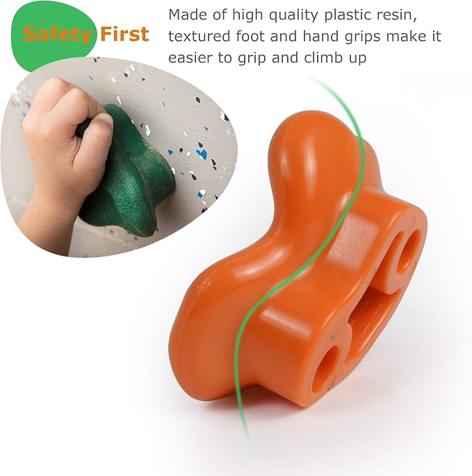 SSBRIGHT Sets of 25 Multi-Colored Kids&Adults Large Rock Climbing Holds Climbing Rocks for Outdoor Indoor Home Playground DIY Climbing Wall Grip Kits Holds up to 440lbs with Secure Mounting Hardware