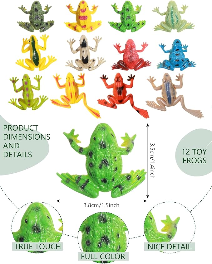 22 Pcs Water Lily Pad Artificial Floating Lotus Flower with Plastic Frog Figures Toy Set for Garden Home Decor Party Favor Koi Pond Accessories Ornament Indian Diwali Decorations Return Gifts