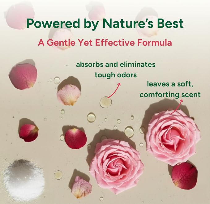 Good Natured Brand | Carpet Freshener & Deodorizer Powder | 31 oz Pet Odor Eliminator for Strong Odor & Pet Urine | Fresh Natural Rose Garden Scent | Safe for Homes with Pets