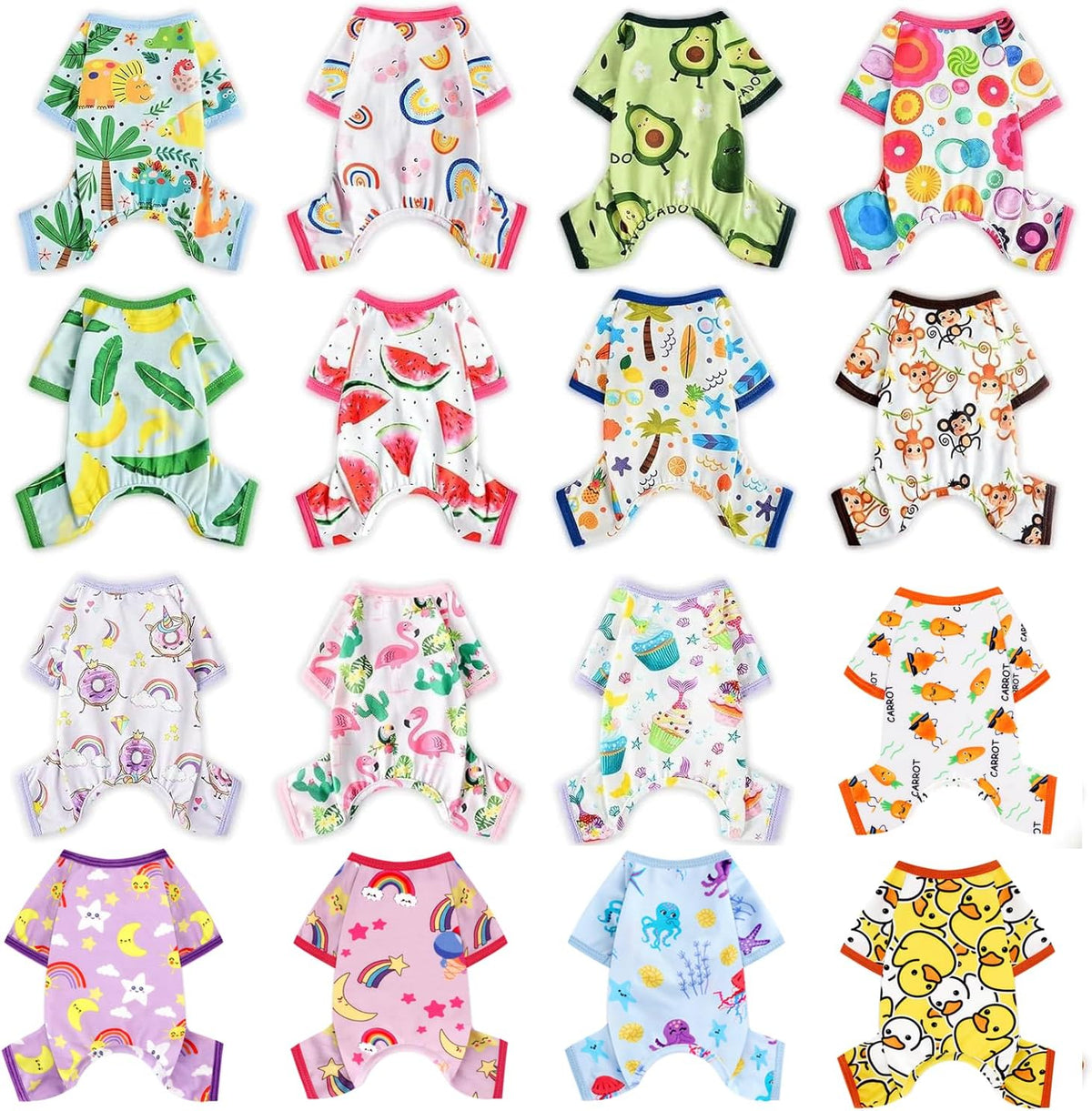 Dog Pajamas Pjs Summer Fall Dog Clothes for Small Dogs Girl - Boy - Medium Size Dogs, Soft Stretchy Puppy Clothes Doggie Onesies Cat Pet Jammies Outfit, Pink