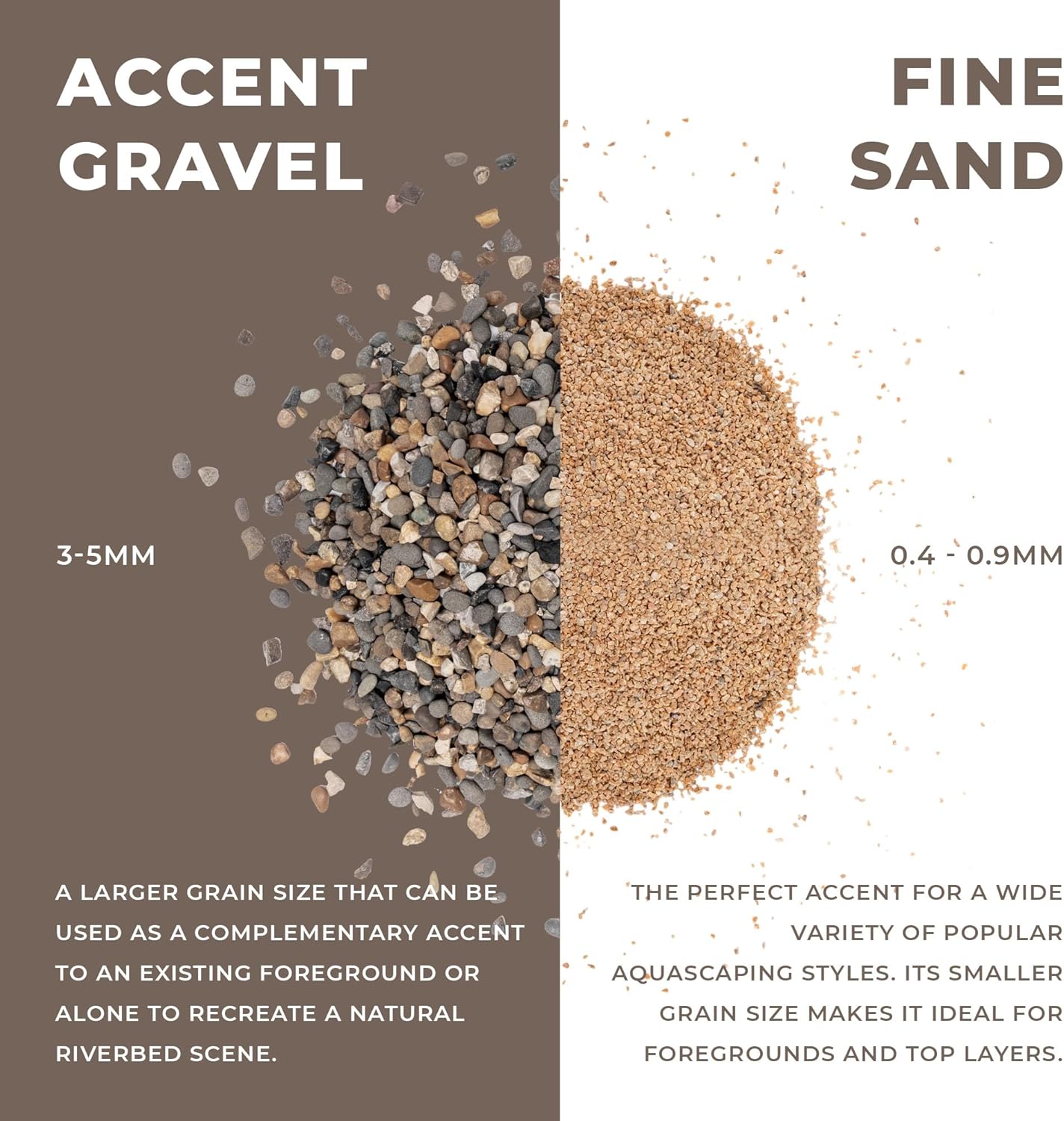 Ultum Nature Systems Controsand Santa Fe Aquarium Gravel (3L) - Small Pebbles for Fish Tank - Planted Aquarium Rocks - Fish Tank Substrate - Aquarium Pebbles - Versatile Fish Tank Stones