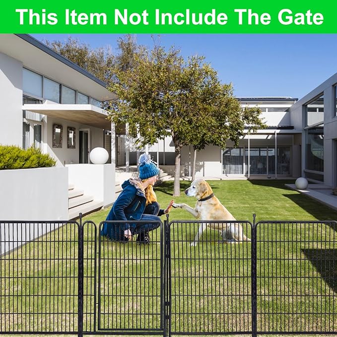 Garden Fencing 48 inch High, 8 Panels Total 17.7Ft(L). Garden Fence Border, Flower Bed Fencing, Dog Fences for The Yard, Dog Digging Fence Barrier (No Gate)