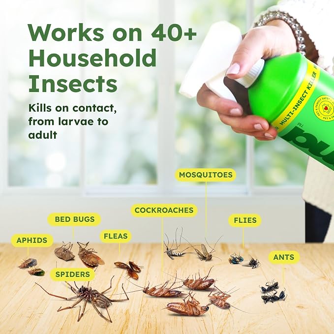 BugMD Empty Refillable Spray Bottle 32 oz for Pest Control Essential Oil Concentrate (Sold Separately), 3 Modes