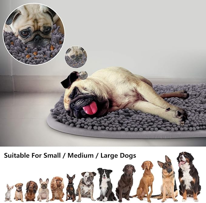 Rundik Snuffle Mat for Dogs, 20'' x 28'' Dog Sniffing Interactive Feeding Game Boredom, Puzzle Toys Encourages Natural Foraging Skills and Stress Relief Small/Medium/Large Dogs(20'' x 28'')