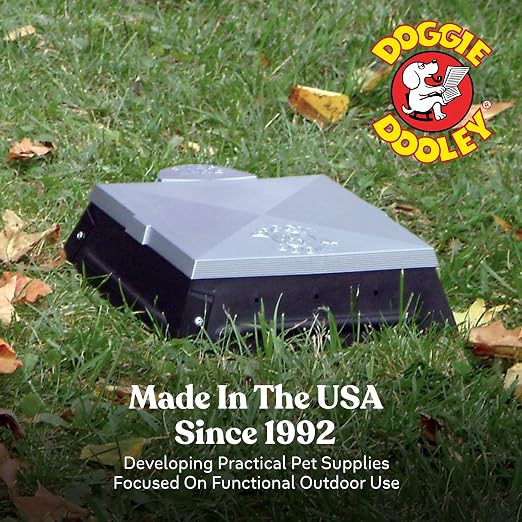 Doggie Dooley Pet Waste Digester - Leach-Bed Style - In-Ground Dog Waste Disposal System for 1 Large or 2 Small Dogs - Digester Starter, Made in USA, Black Plastic Tank with Silver Foot-Operated Lid