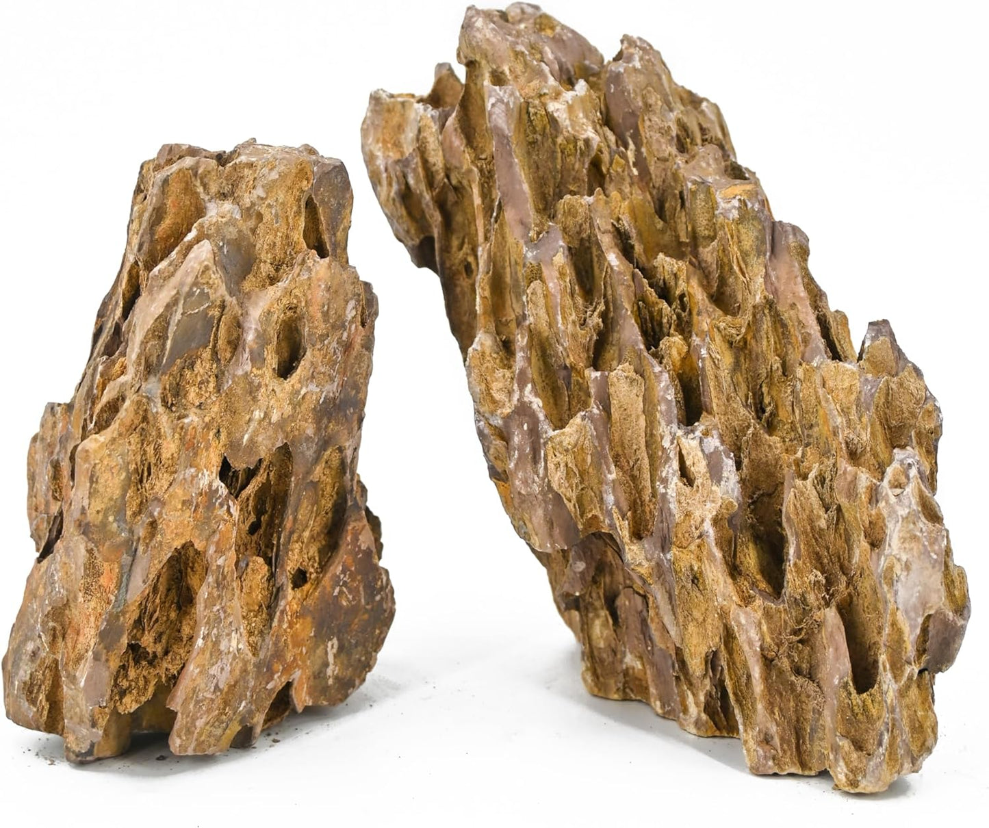 Unocho Aquarium Rocks Natural Dragon Stone Seiryu Rocks 20LB Fish Tank Rocks for Aquariums Landscaping Model Tank Decoration Paludarium Amphibian Enclosures(2-8 inches)