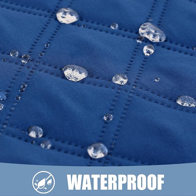 Smiry Waterproof Dog Bed Cover Pet Blanket, Soft Washable Dog Blanket for Furniture Bed Couch Sofa Reversible, Checkered (40"x70", Navy/Navy)