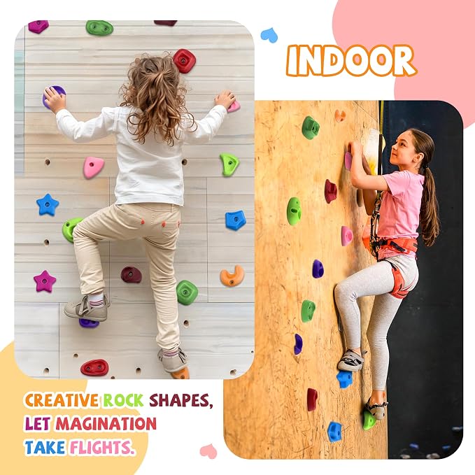 TOPNEW 30PCS Random Rock Climbing Holds Blind Box with Hardware, Non-Slip Climbing Rocks for Kids & Adults, Ideal Gift for Indoor Outdoor Climbing Wall