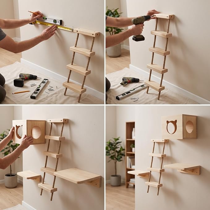 with Shelves for Climbing and Play, Small Jumping Platform