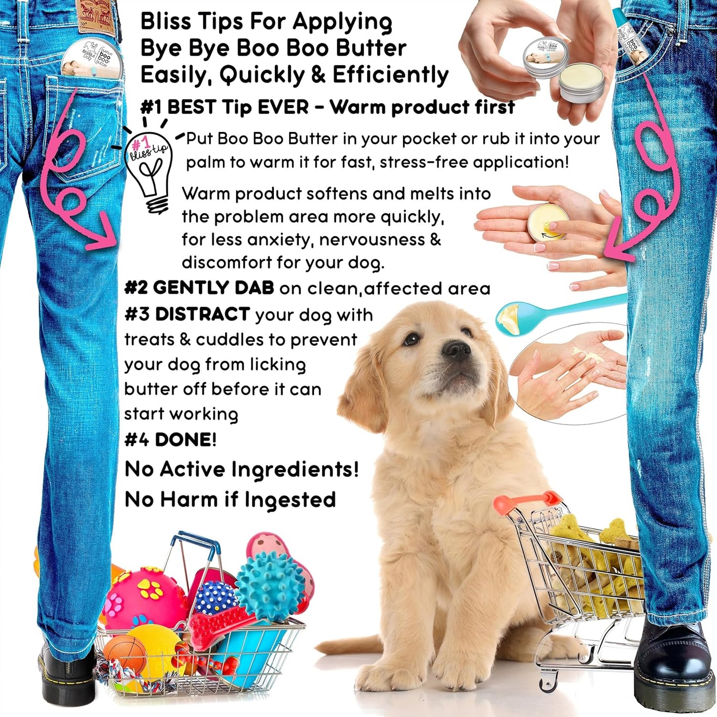 The Blissful Dog Staffordshire Pitbull Terrier Boo Boo Butter, 1-Ounce