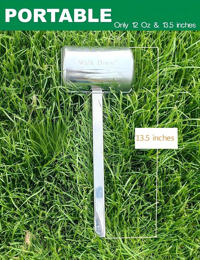 13.5" Stainless Steel Metal Dog Pooper Scooper for Yard | Heavy Duty, Very Easy to Use, One-Hand Operation, For Yard & Outdoor Walks, Works on Grass, Gravel, Concrete
