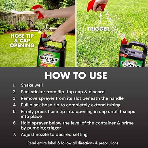 Spectracide Triazicide Insect Killer For Lawns & Landscapes, Ready-to-Use, 1-Gallon, 4-Pack