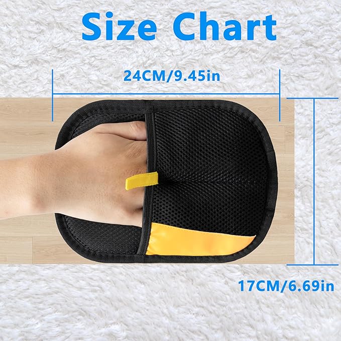 Maiiu Electrostatic Pet Hair Removal Gloves, Reusable Pet Hair Remover Gloves for Cats & Dogs, Washable Cat Hair Removal Gloves, Upgraded Dog Hair Removal Tool, Cat & Dog Grooming Glove. (Black)