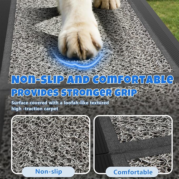 Dog Ramp for Car, Truck, 71"x17" Folding Non-Slip Pet Ramp for Large Dogs | Non-Slip Rug Surface, 250LBS Capacity, Easy to Carry & Storage, Foldable, Fits SUV/Truck, Joint-Friendly Gentle Slope