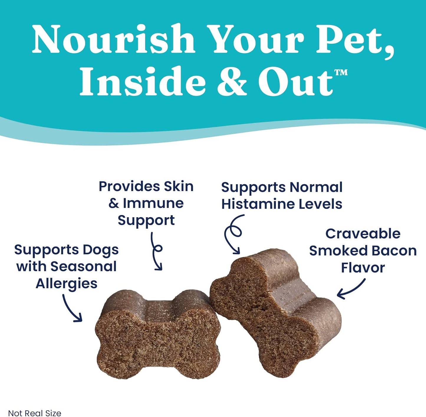 Solid Gold Dog Allergy Relief Chews - Dog Itching Skin Relief & Seasonal Allergies Support - Alaskan Salmon Oil for Dogs Skin, Coat & Immune Support - Bacon Flavor Soft Allergy Chews for Dogs -120ct