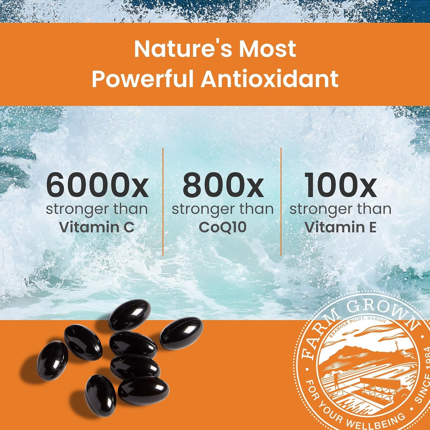 Nutrex Hawaii BioAstin Hawaiian Astaxanthin - 4mg, 60 Softgels - Farm-Direct Premium Antioxidant Supplement to Support Eye, Skin, Joint & Immune System Health - Non-GMO & Gluten-Free