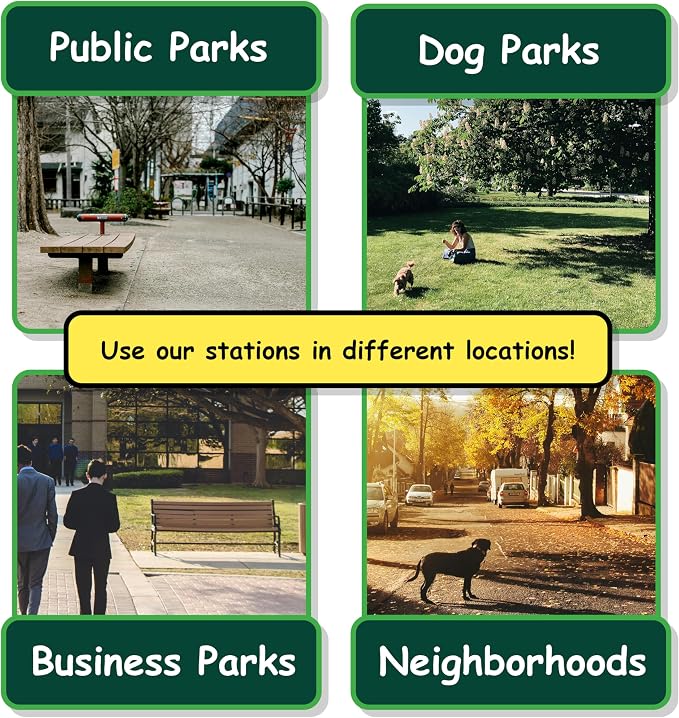 Imperial Pet Waste Station - 8ft Green Steel Dog Waste Station - Includes a Locking Dispenser, 800 Lemon-Scented Single-Pull Poop Bags, a 10gal Trash Receptacle w/Lid, and a 12"x18" Sign
