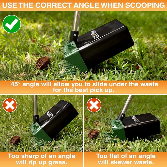 Neater Pet Brands Lift N’ Bag 2.0 Dog Pooper Scooper with Bag Attachment & 31" Pole for Small to Large Dogs, New Longer Pole, 15 Refill Bags, Heavy Duty Dog Poop Scooper for Yard, One-Hand Use