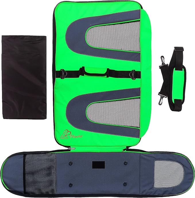 Pawer 18” x 11”x 11” Soft-Sided Foldable Airline Approved Pet Carrier for Cat, Puppy and Small Dog, Washable 600D Oxford Fabric, with Handle and Strap for Carry, Multiple Colors Available