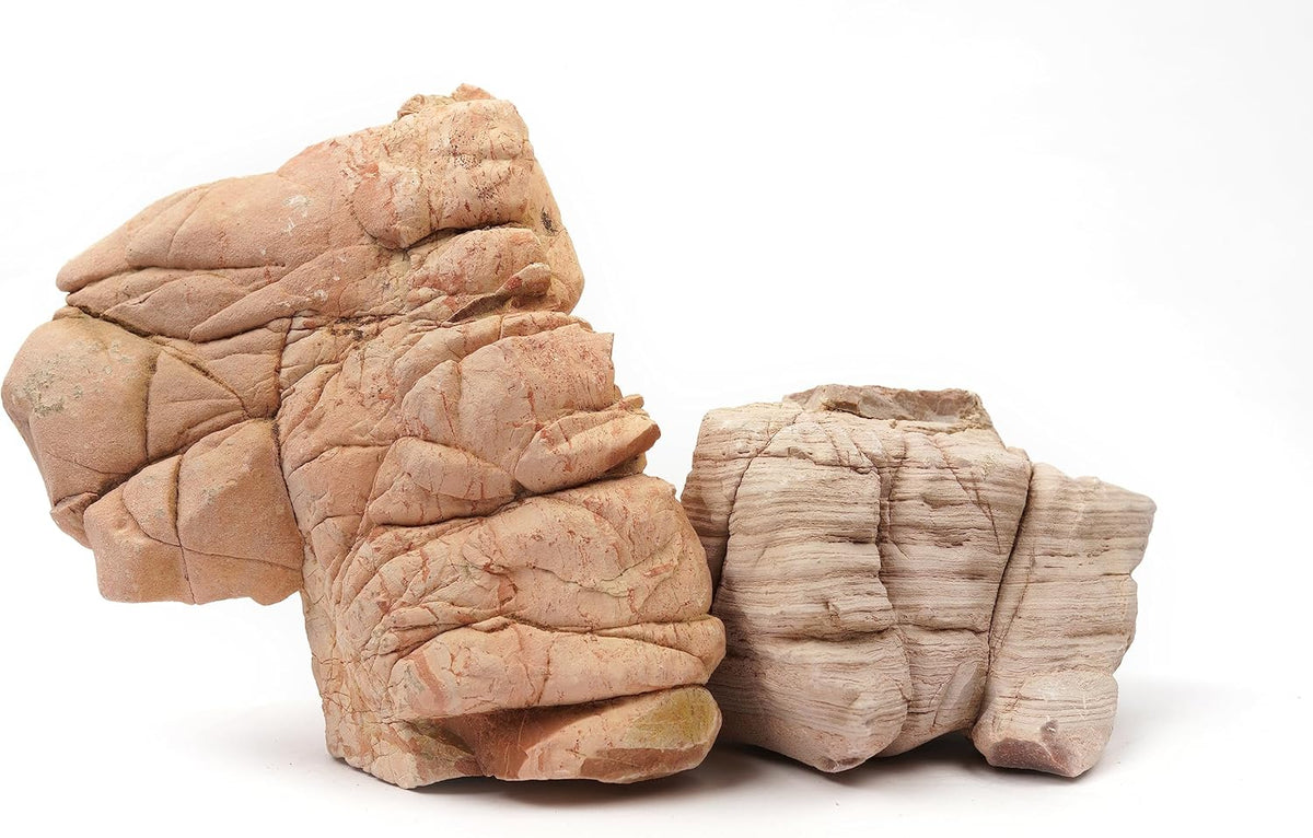 LANDEN Elephant Skin Stone Natural Multi-Texture Rocks (18lbs, 3~9 inches,7pcs) for Aquarium, Paludarium, Terrariums, Landscaping, Decorative of Caves, Waterfalls, Cliffs