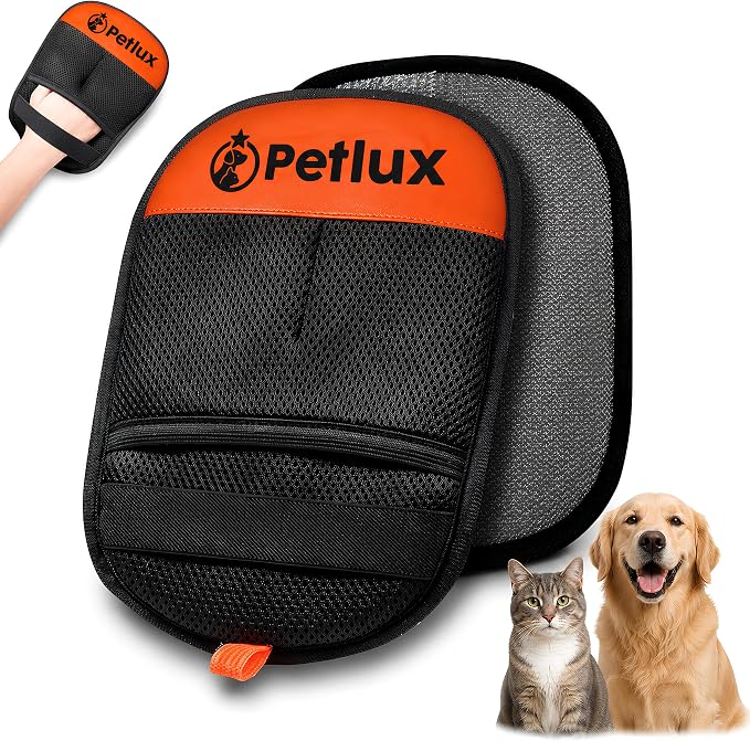 Pet Hair Removal Glove for Dogs & Cats, Newly Upgraded Reusable Electrostatic Pet Hair Glove, Magic Brush Pet Hair Remover Tool for Clothing, Couch, Carpet, Car Seat